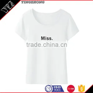 Custom Your Design High Quality Screen Plain t Shirts for Printing T Shirt For Women thumbnail-2