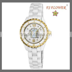 Gold Bezel Ceramic Watch Case And Watch High Quality Ladies Watch Luxury thumbnail-1