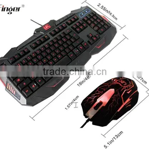 2400DPI Adjustable USB Backlit Keyboard and Mouse for Computer thumbnail-5