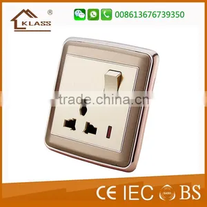 Superior Materials Lights Switch Manufacture With Silver Alloy Touch Point Of Double 13A Switched Socket thumbnail-3