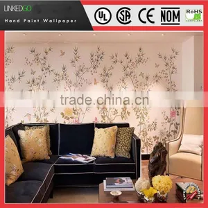 High Quality Chinese Hand Paint Silk Decorative Wallpaper for Home thumbnail-5