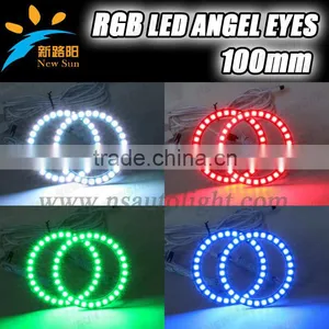 4pcs*100mm Rgb Angel Eyes, Rgb Led Angel Eyes Colors for Colorful Led Halo Ring Light 10000k Super Bright Led Ring Lights thumbnail-1