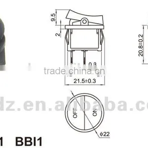 Mini Round Pannel Rocker Switch,IP65 Waterproof 4p Locked Rocker Switch thumbnail-6