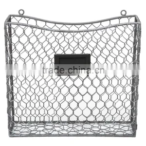Icegreen Metal Wire Wall Mounted Basket for Magazine With a Designed Logo thumbnail-1