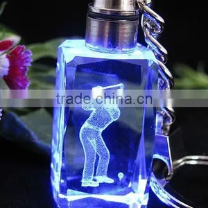 2016 Best Selling 3d Laser Engraving Human Image Crystal Glass Keychain thumbnail-1