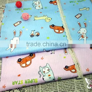 Custom Fabric and Textile Cartoon Digital Printed 100 Cotton Spandex Fabric Cut Pieces Wholesale thumbnail-1