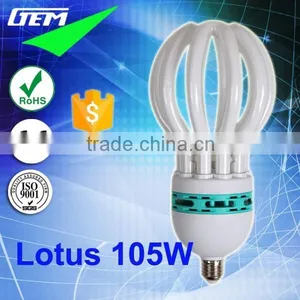 100% Tri-color 8000Hours 5U Spiral Lotus 105W 6400K CFL Bulb thumbnail-1
