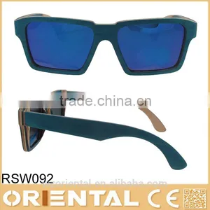 Custom Color Wood Bamboo Frame Sunglasses thumbnail-1