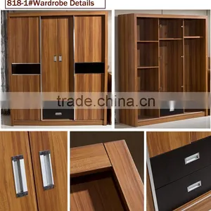 Wooden Small Bedroom Wardrobe Designs thumbnail-2