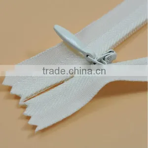 Closed End Auto Lock Invisible Zipper With White Tape thumbnail-1