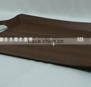 Crown Shape Handy Wooden Tray, Non-Slip Design, High Quality Palm Wood Laminated, Tray, Crown Shape Tray thumbnail-1