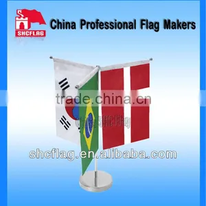 Custom National Table Top Flag With Metal Base and Stick thumbnail-1