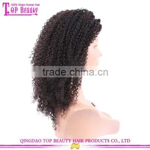 16 Inch Kinky Curly Texture Short Human Hair Lace Wig for Black Women thumbnail-4