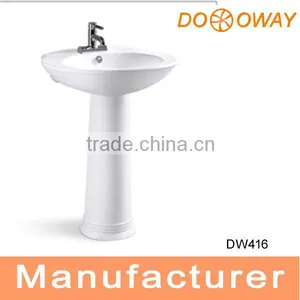 Bathroom Economical Ceramics Basin Pedestal DW416 thumbnail-1