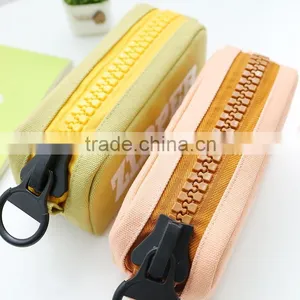 Custom School Canvas Pencil Case With Big Zipper for Students thumbnail-5