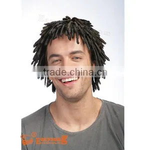 Party Wig, Plastic Dreadlock Braids Football Fans Wigs for Black Men thumbnail-2