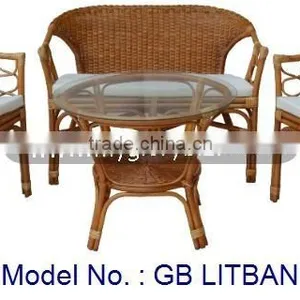 Country Style Indoor Rattan Furniture With Antique Look And High Quality Living Room Set For Household Furnishing thumbnail-1