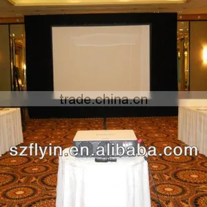 High Quality ! Front and Rear Easy Folding Screen With Wheel WFlight Case Projector Screen thumbnail-5