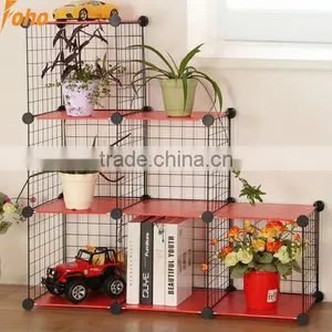 Metal Mesh Cube Storage Organizer With Wire Frame and PP Panel Mix-assemble(FH-WL0159) thumbnail-1