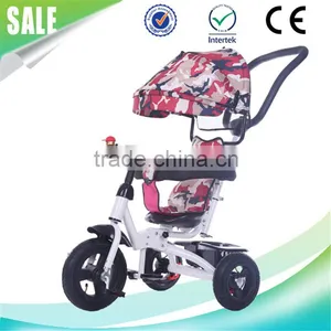 China Tricycle Wholesaler Air Wheels Child Metal Tricycle With Canopy thumbnail-1