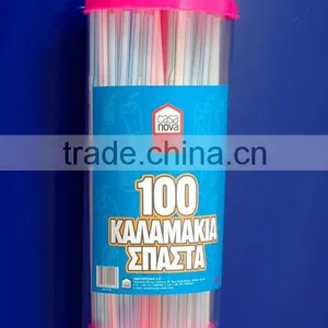 100pcs Pvc Boxed Fantistic Flexible Drink Straw thumbnail-2