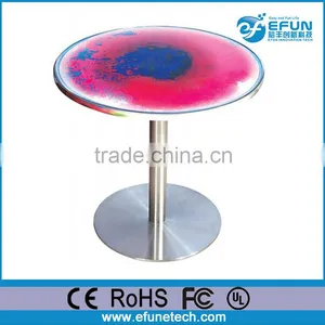 Led Light up Interactive Liquid Table,lava Color Liquid High Gloss Coffee Table thumbnail-2