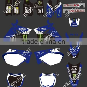 New Style TEAM GRAPHICS&BACKGROUNDS DECALS STICKERS Kits for YAMAHA YZ125 YZ250 2002-2012 DST0003 thumbnail-1
