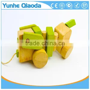 Pull Along Dog Wooden Toy Wiggles as You Pull They Make a Clicking Sound and Make a Fun Baby thumbnail-3