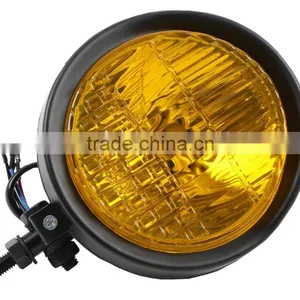 5-3/4" Faceted HeadLight Headlamp For Bobber Choppers Cruiser Old School thumbnail-1