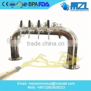China Supplier U Shape Diffrent Ways Brass Draft Beer Tower Dispenser With Good Quality thumbnail-1