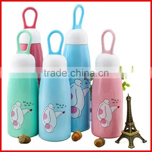 Wholesale Double Layers Stainless Steel 201 Vacuum Insulation Flask Creative Hang Rop Kids Pot-bellied Cup Children's Cup thumbnail-2