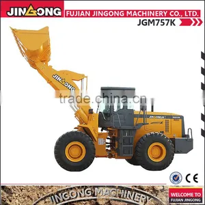 Earthmoving Equipment 5 Ton Front Loader JINGONG Wheel Loader JGM757K thumbnail-1