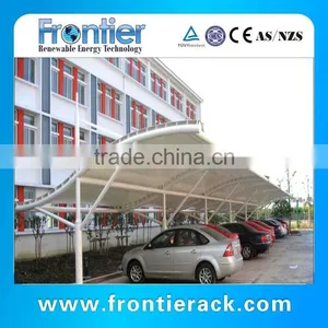 White Steel Structure Carport thumbnail-6
