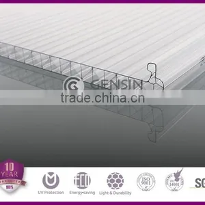 U-lock System Polycarbonate Sheet Hollow W-structure UV Resistance Coating Leaking Proof Easy Installation For Greenhouse 8-16mm thumbnail-5