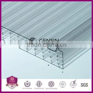 16mm/20mm/25mm Thicken Stadium Airport Roofing Building Material U-locking Multiwall Hollow Polycarbonate Sheets thumbnail-2