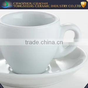 Porcelain White Ceramic Cup With Saucer Stands thumbnail-2