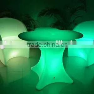 PE Materials Rechargeable Remoted Controled Decorative Led Table for Bar or Restaurant thumbnail-1