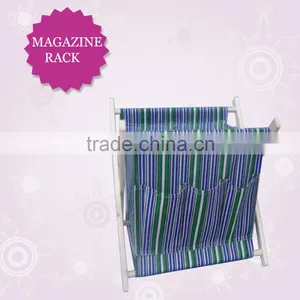 Folding Wooden Magazine Rack With Colorful Dots, Paulownia Magazine Racks for Sale thumbnail-1