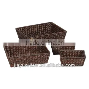 Handle Woven Banana Leaf Storage Baskets thumbnail-1