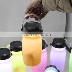 5 in 1 Silicon Camping Lamp Silicone Folding Cups LED Kettle thumbnail-1
