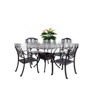 Sigma Outdoor Furniture Cast Aluminum Garden Dining Set Tables and Chairs thumbnail-1