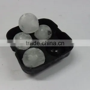 New Round Silicone Ice Balls Maker Tray FOUR Large Sphere Cube Molds thumbnail-4