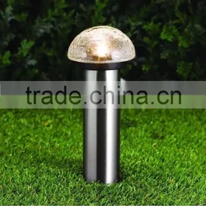6pk Solar Crackle Ball Bollard Garden Stake Light thumbnail-2