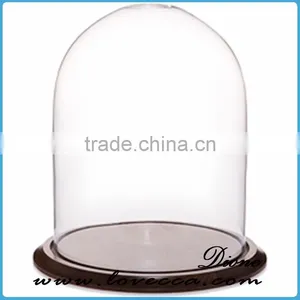 High Quality Display Dome Wholesale Glass Dome With Wooden Base thumbnail-3