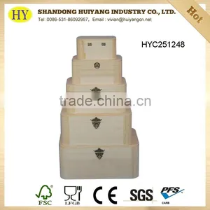Custom Unfinished Packing Wood Box thumbnail-1