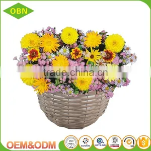 Cheap Garden Wicker Plant Basket Wicker Flower Pots With Plastic Lining thumbnail-1
