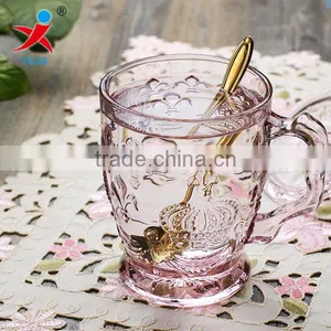 Anaglyph European Glass Take Office With Cover Glass Household Lead-free Crystal Tea Cups thumbnail-1