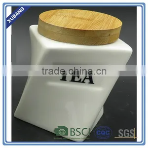 Porcelain Ceramic Storage Jar With Lid thumbnail-3
