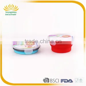 Colorful Silicone Collapsible Disposable Lunch Box thumbnail-1