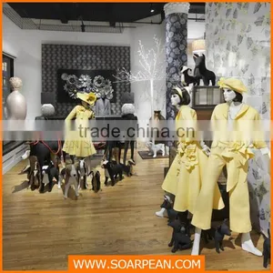Fiberglass Female With Dog Mannequin for Sale thumbnail-1
